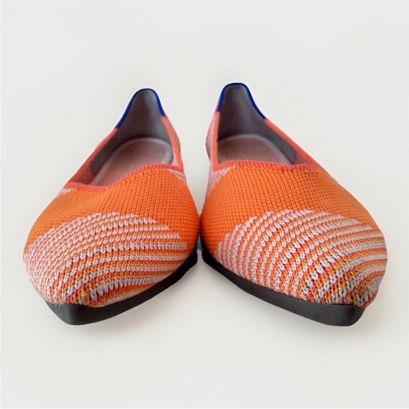 Rothy’s The Point Flat Orange Sherbet Shoes Women’s Size 6.5 - Picture 3 of 9